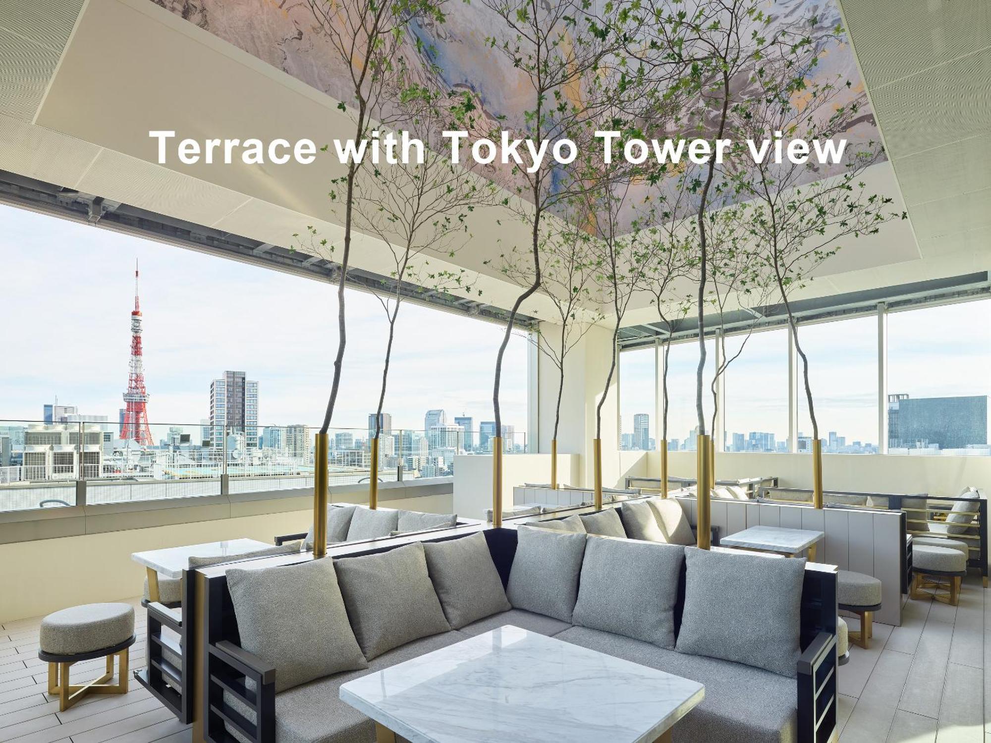 Mitsui Garden Hotel Roppongi Tokyo Premier Dış mekan fotoğraf Terrace with Tokyo Tower view